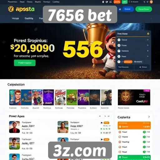 Interface e usabilidade do site 7656 bet